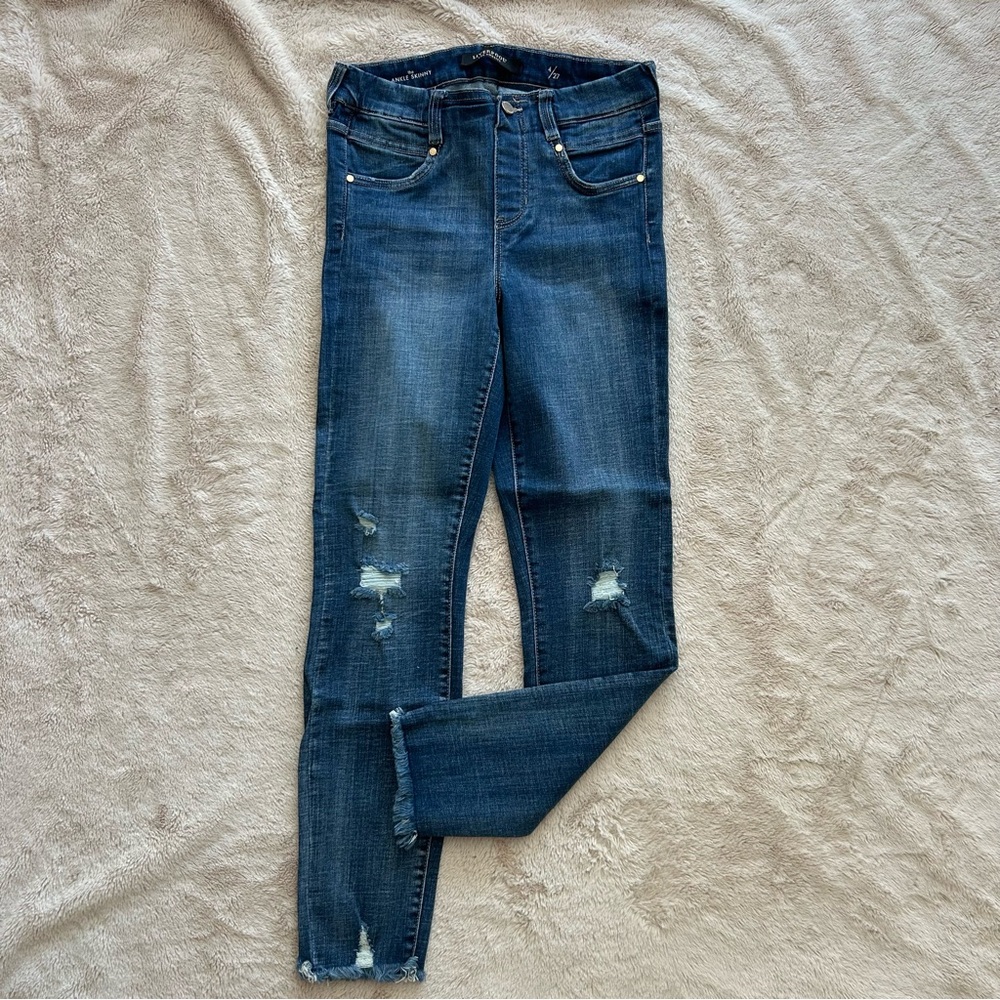 Liverpool Gia Glider Distressed Ankle Skinny Pull-on Jean Montclair‎ size 4/27